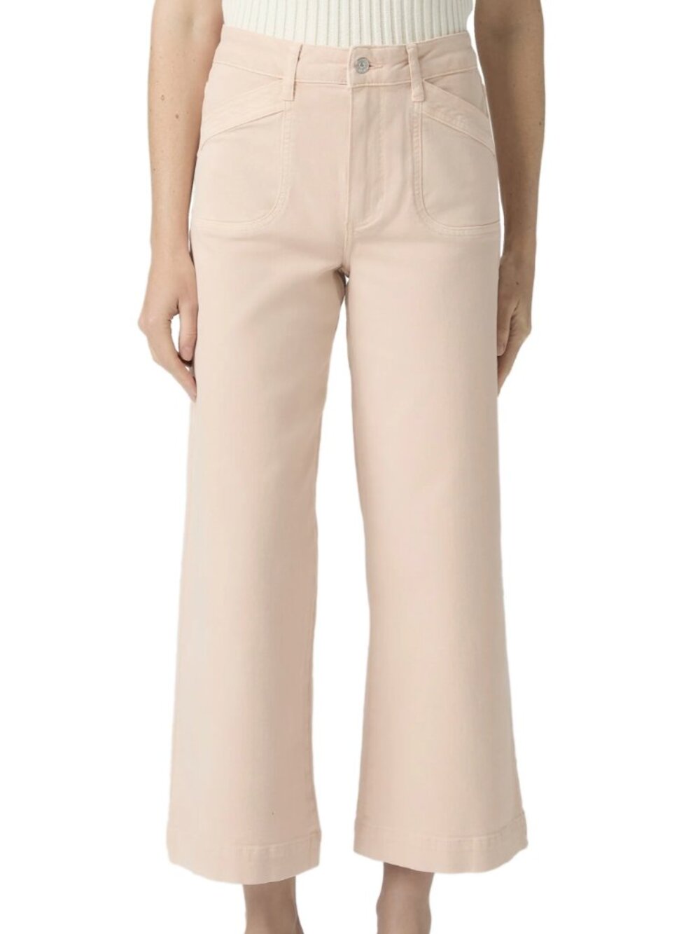 NWT PAIGE Jeans Anessa W/ Curved Inset Pocket In Vintage Pink Petal 26
